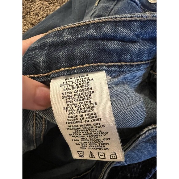 DKNY Girls 10 Jeans Baggy Utility Wide Leg Blue Denim Large Pockets - Picture 6 of 8